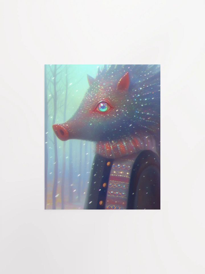 Whimsical Boar Art Matte Poster product image (1)
