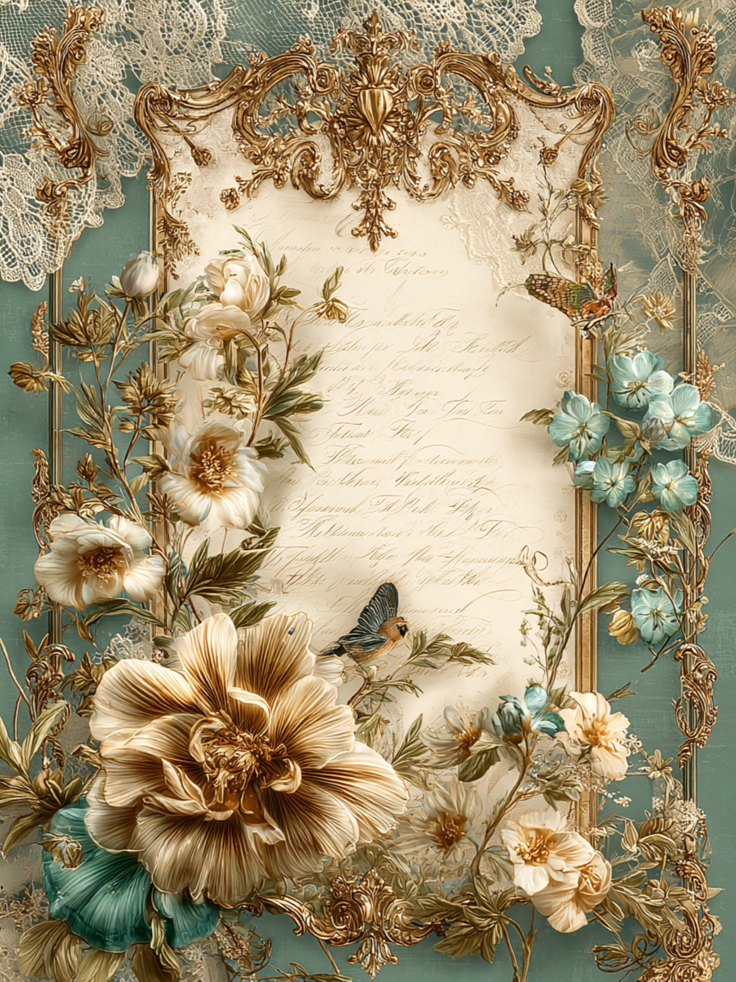 Weekly 100 Images Bundle "Lace & Ribbons" + Mini Journal + Card Digital Download product image (3)