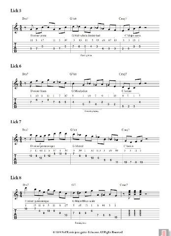 40 2-5-1 Jazz Guitar Licks - Printable PDF Method With Audio product image (4)