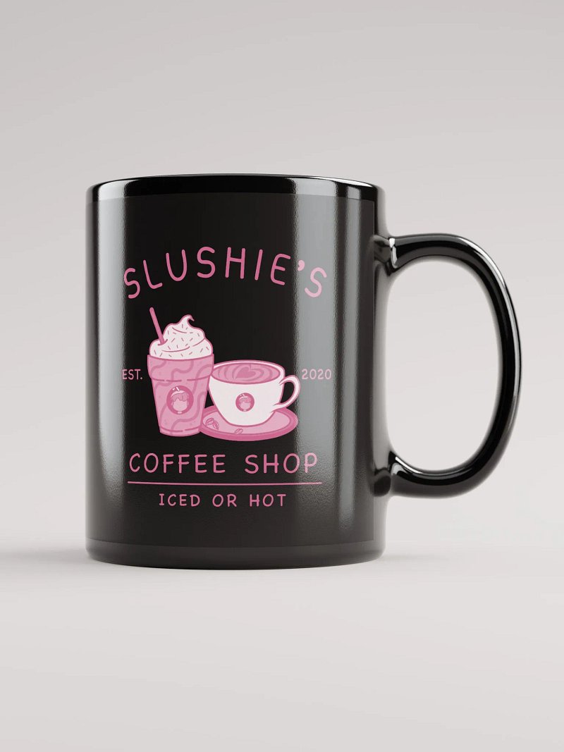Slushie's Coffee Shop (Pink) | Black Mug