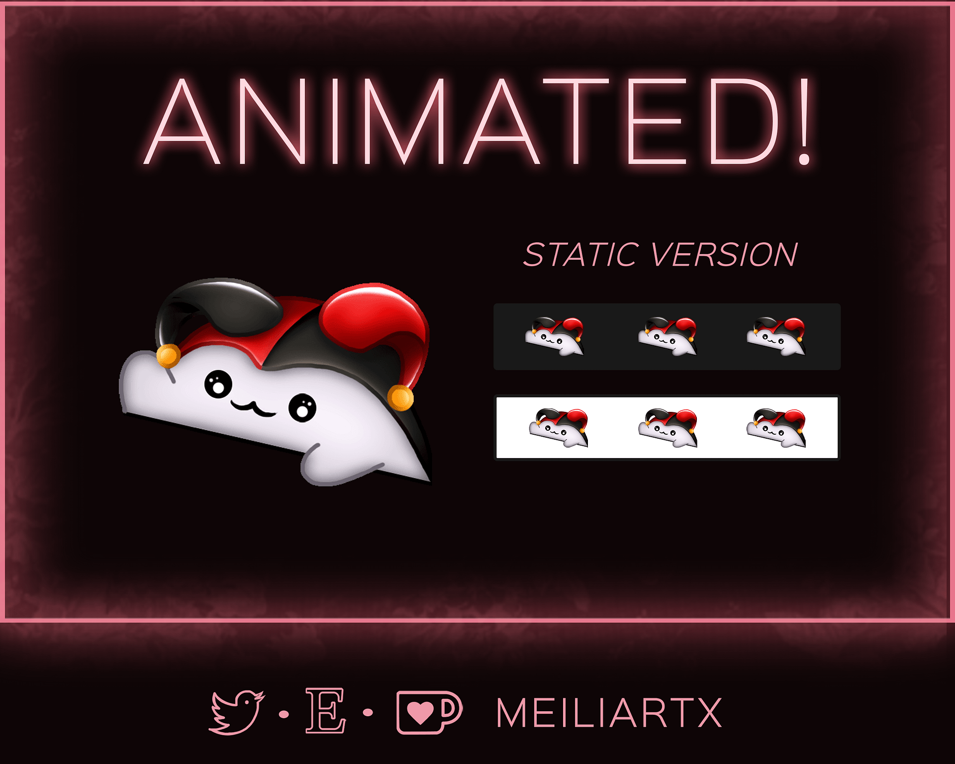 ANIMATED EMOTE Chibi Shaco Clown Bongo Tap product image (2)