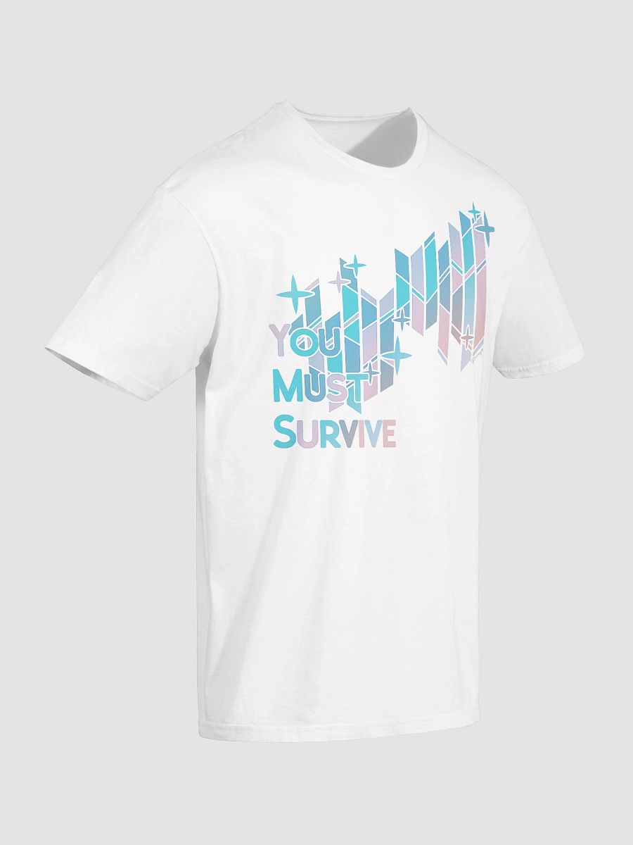 "YOU MUST SURVIVE" Stained Glass T-Shirt (White) product image (6)