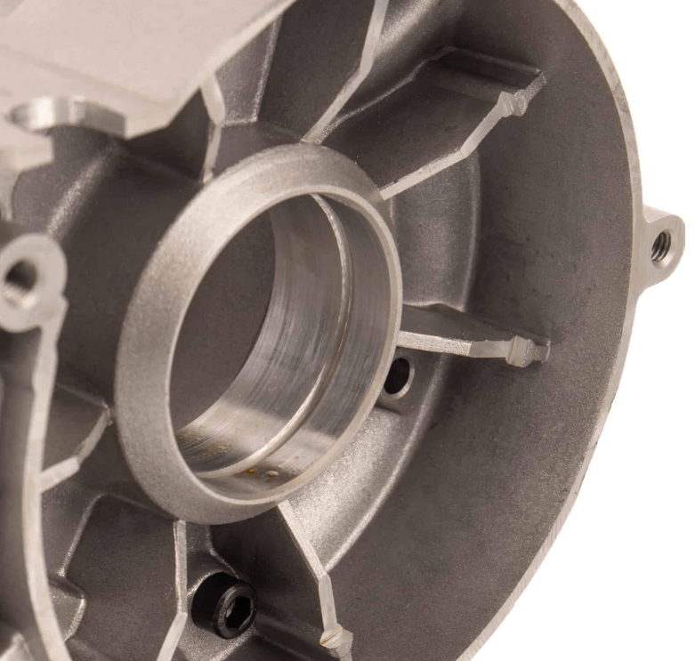 Gehäuse - Motorgehäuse f. Simson Motor M541-543 (60km/h) - silbermetallic lackiert - gebohrt auf Ø46,2mm product image (8)