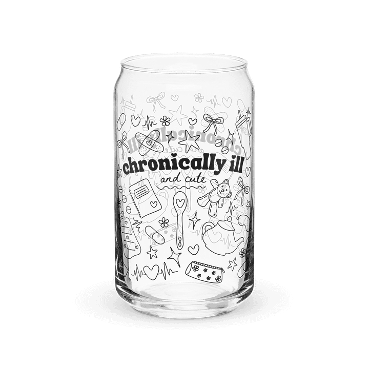 Chronically Ill and Cute Glass - Black product image (1)