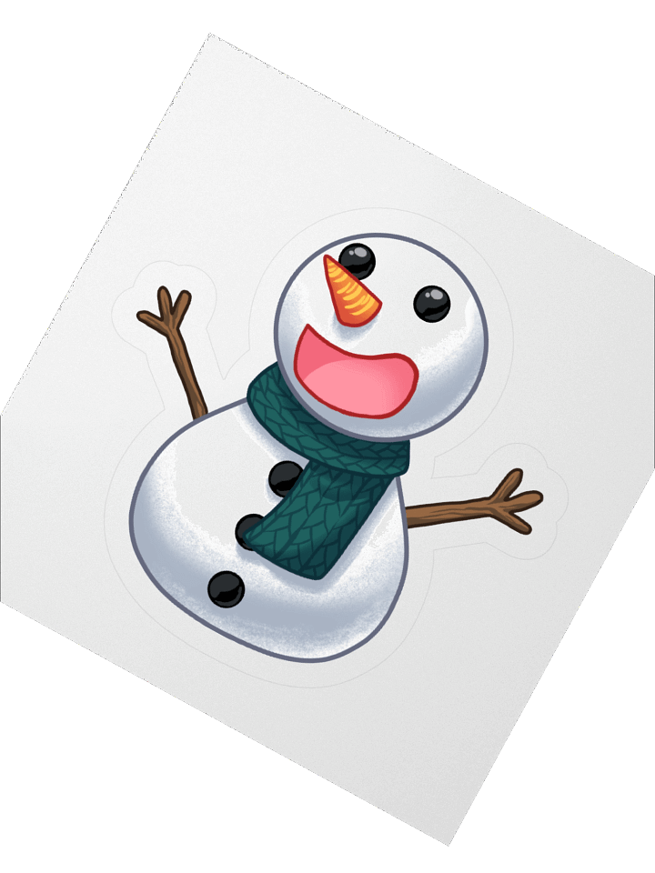 Happy Snowman Sticker product image (6)