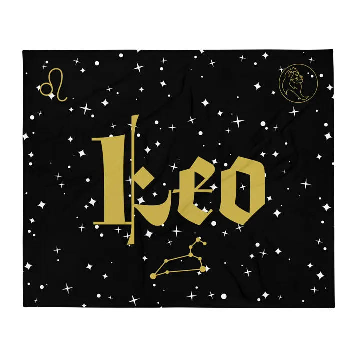 Cosmic Leo Zodiac Throw Blanket product image (2)