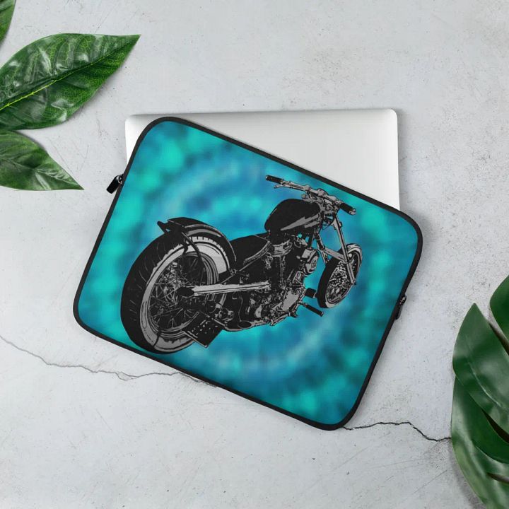 Biker blues laptop sleeve product image (1)