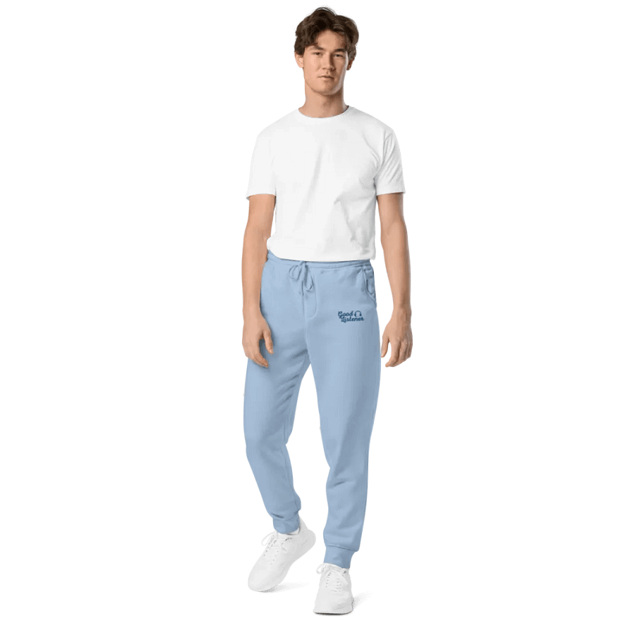 Powder Blue Good Listener Logo Sweats product image (8)