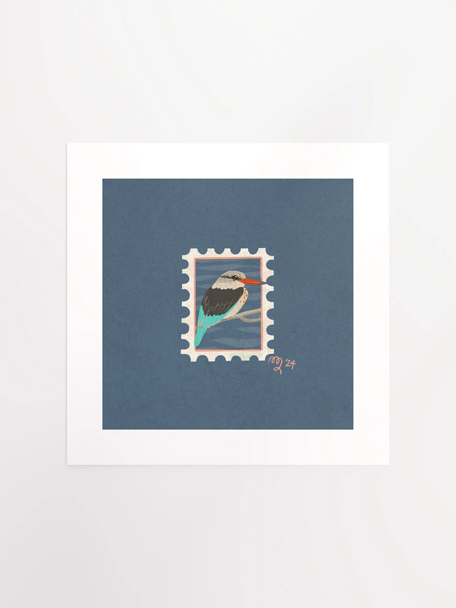 Brown Hooded Kingfisher Stamp Print – Birbfest 2024 product image (2)
