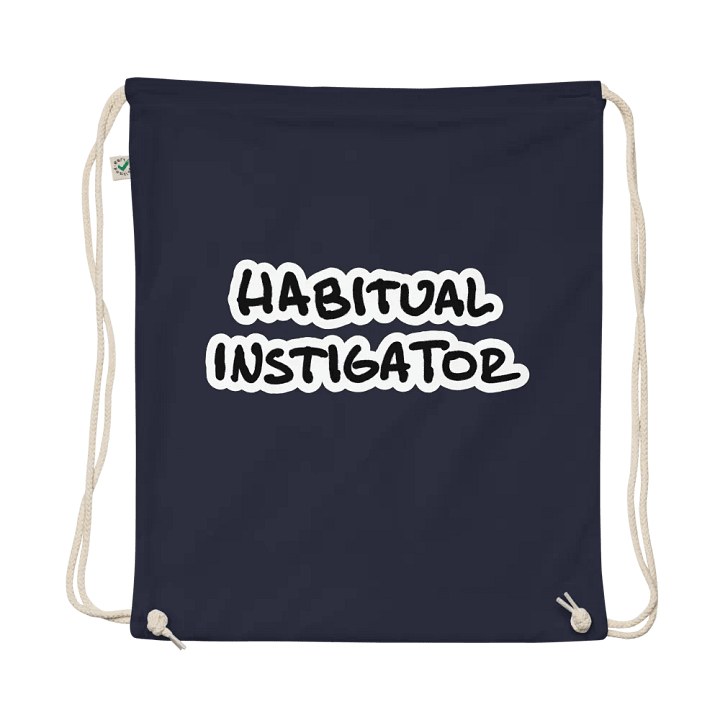 Habitual Instigator (bubble design) cotton drawstring bag product image (1)