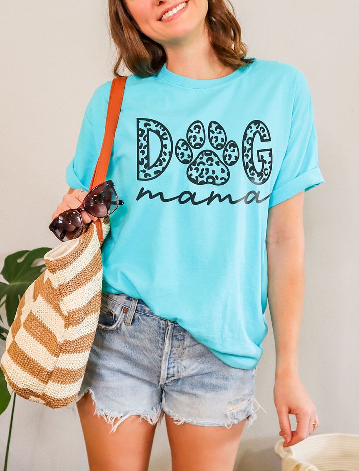 Leopard Print Dog Mama T-Shirt | Cute Minimalistic Shirt for Dog Moms product image (11)