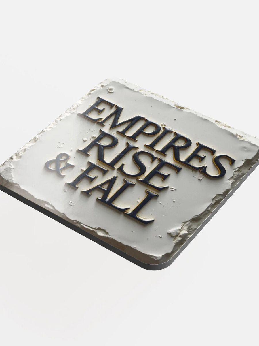 Empires Rise & Fall Glossed Cork Coaster product image (4)