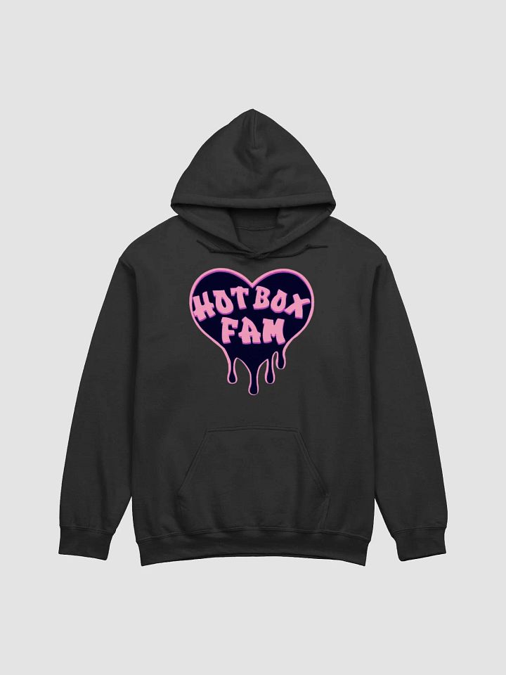 HOT BOX FAM BLACK AND PINK LOGO HOODIE product image (7)
