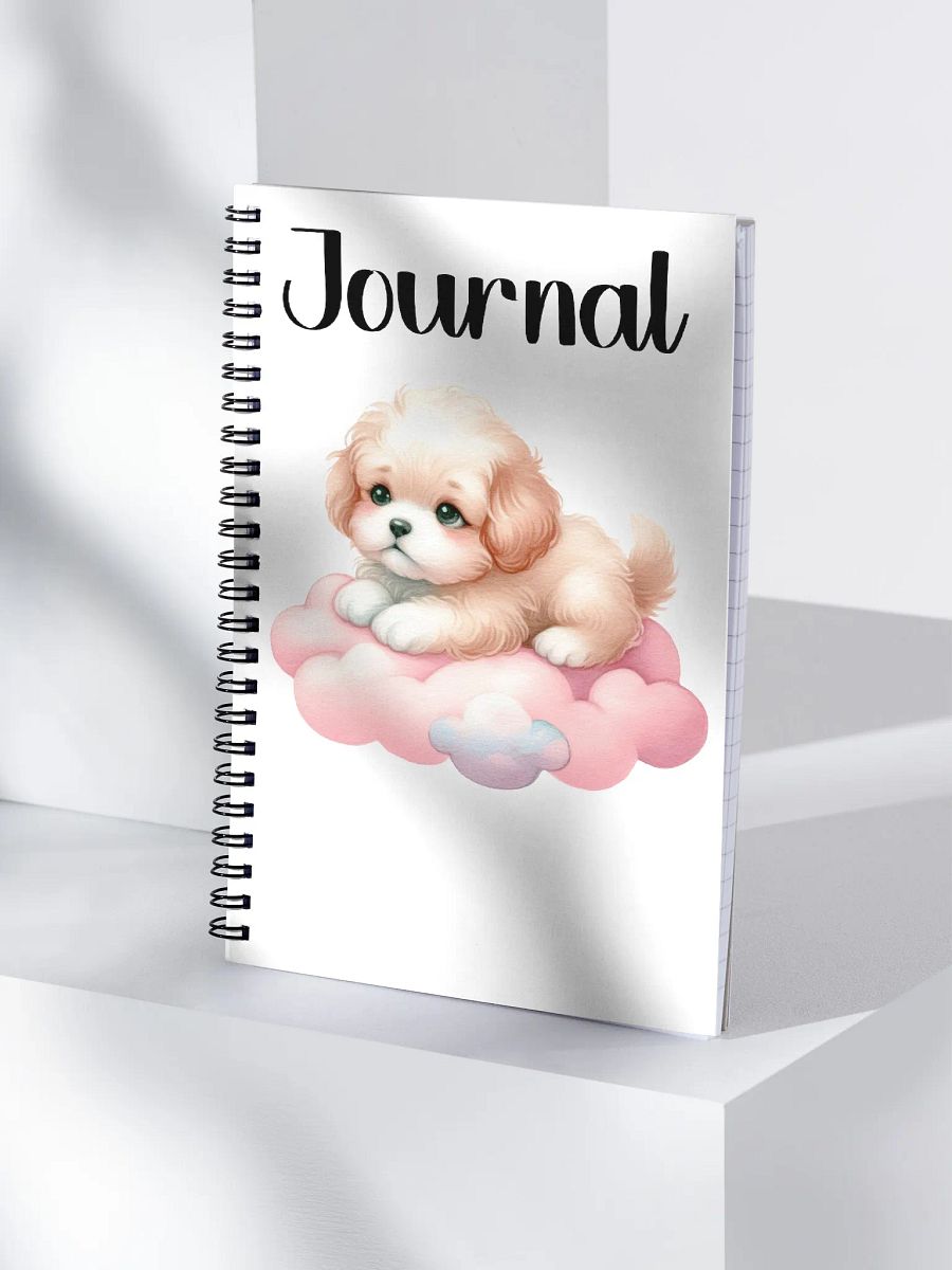 Puppy on a Cloud and Heartfelt Wings Spiral Notebook product image (4)