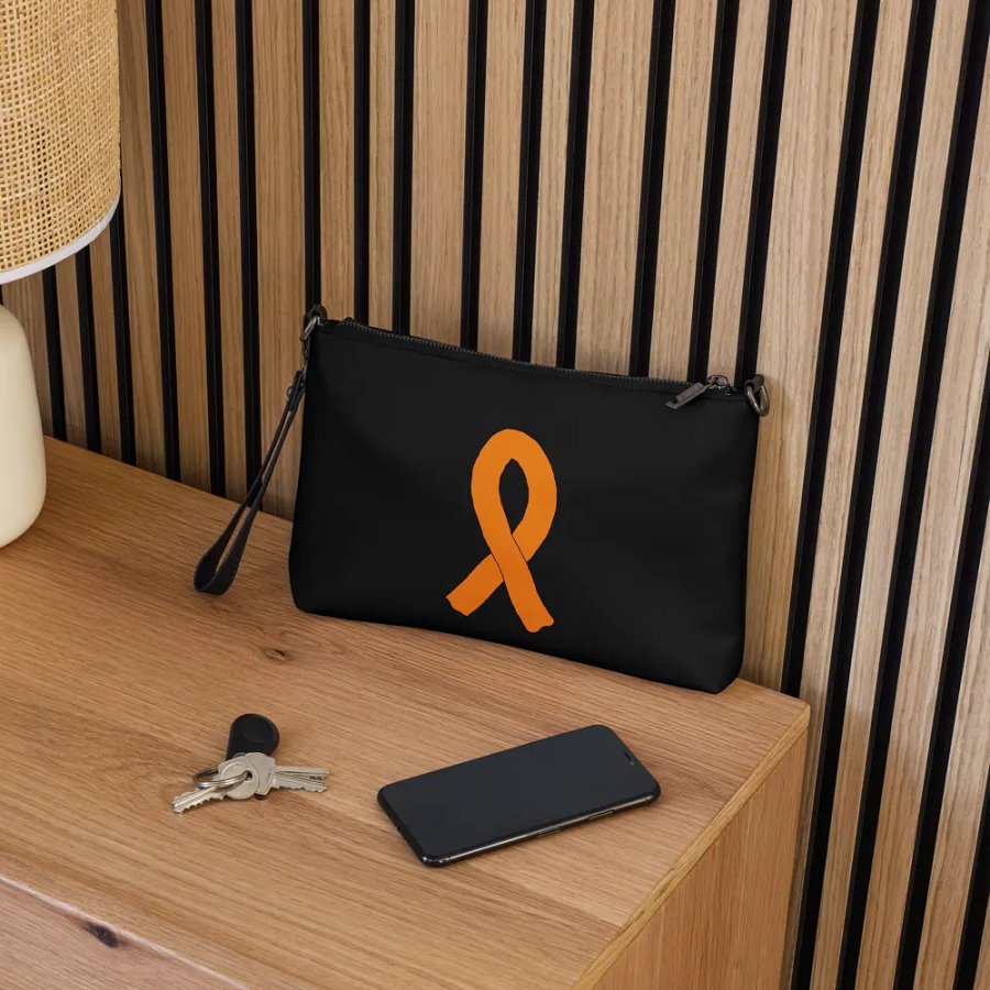 Crossbody Bag - Black - Cancer Awareness Orange Ribbon product image (5)