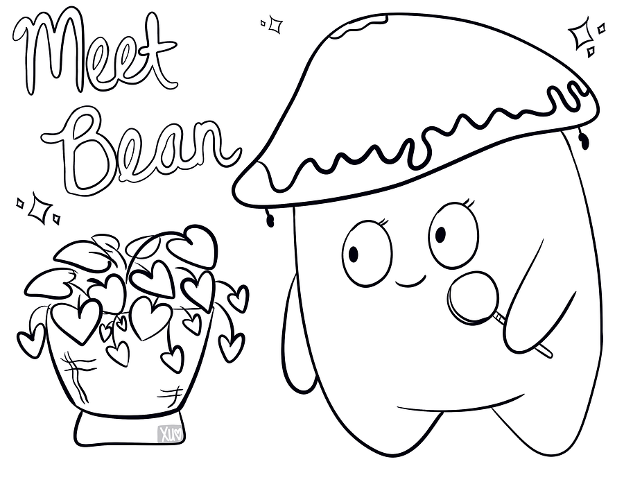 Meet Bean Coloring Page product image (2)