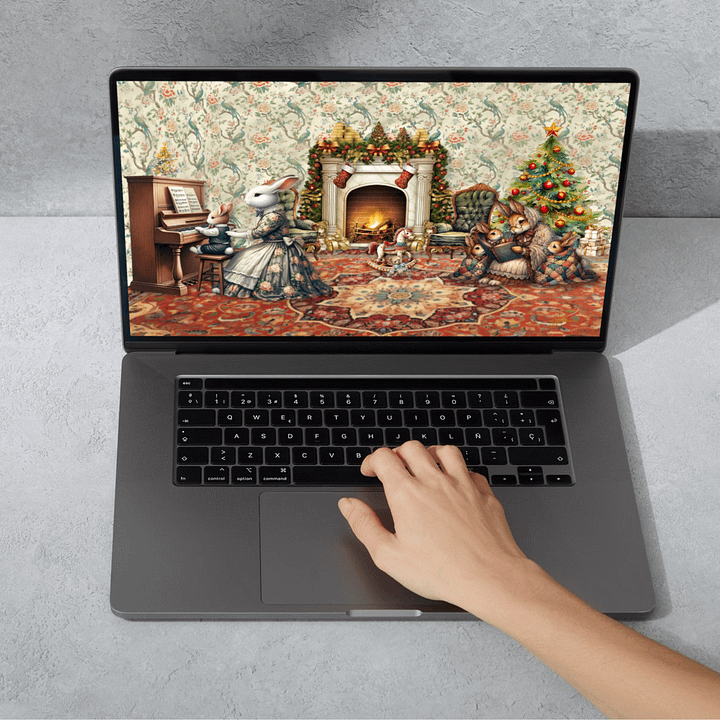 A Regency Christmas Tale Digital Wallpaper – 13 Resolutions for Laptop, Desktop & Smart TV | Festive Holiday Scenes product image (2)