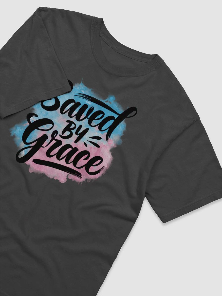 Saved By Grace - Watercolor Faith T-Shirt in Serene Blues | Christian Apparel product image (40)