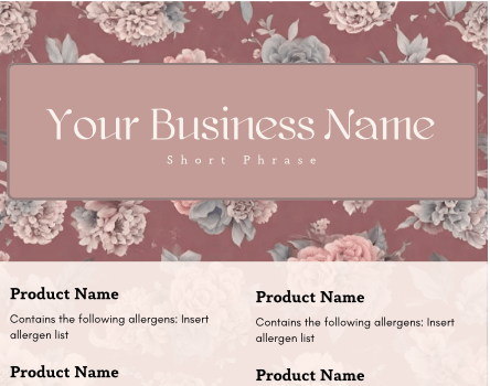Vintage Rose Garden Cake Tasting Label Templates product image (4)