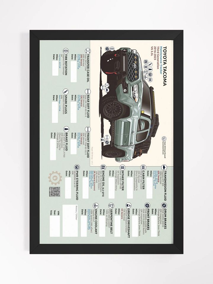 3RD GEN MAINTENANCE TRACKER V1.1 - Lunar Rock (Framed) product image (2)
