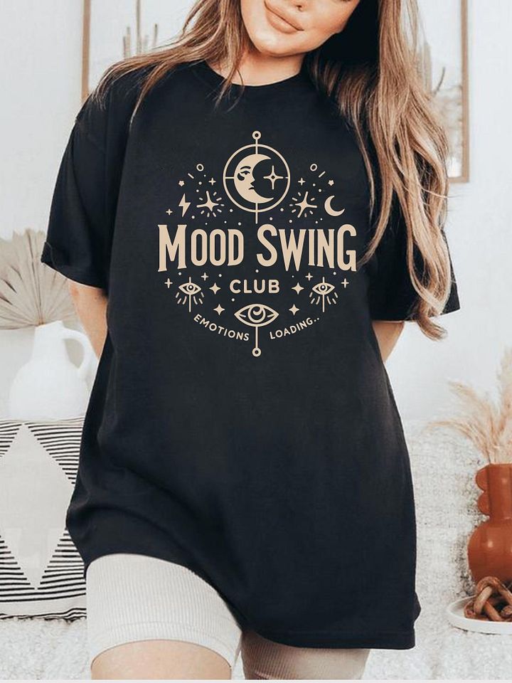 Celestial Mood Swing Club T-Shirt – Comfort Colors Relaxed Fit – Astrology Graphic Tee – Heavyweight Cotton Shirt for Cosmic Style Lovers product image (1)