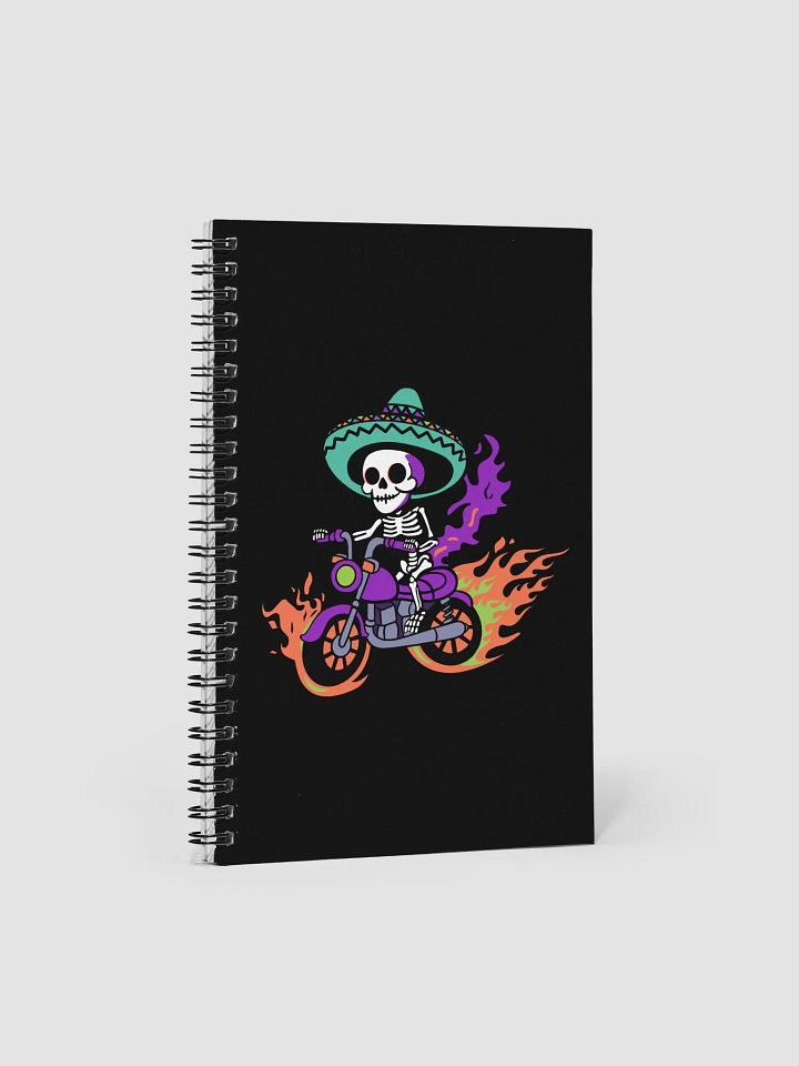 Bone to be Wild Colorful Dotted Spiral Notebook product image (1)