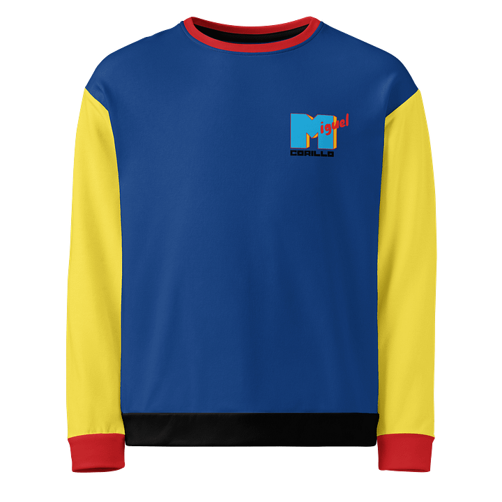 Retro Music Color Block Crewneck - Blue product image (1)
