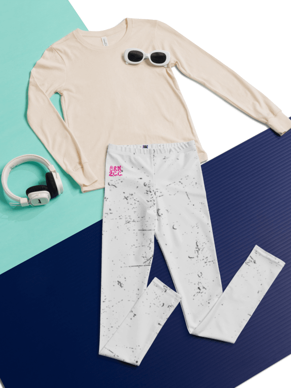 🎨 Girls’ | Youth | Distressed White | BRN.2C.C.™ | Leggings 💫 product image (8)