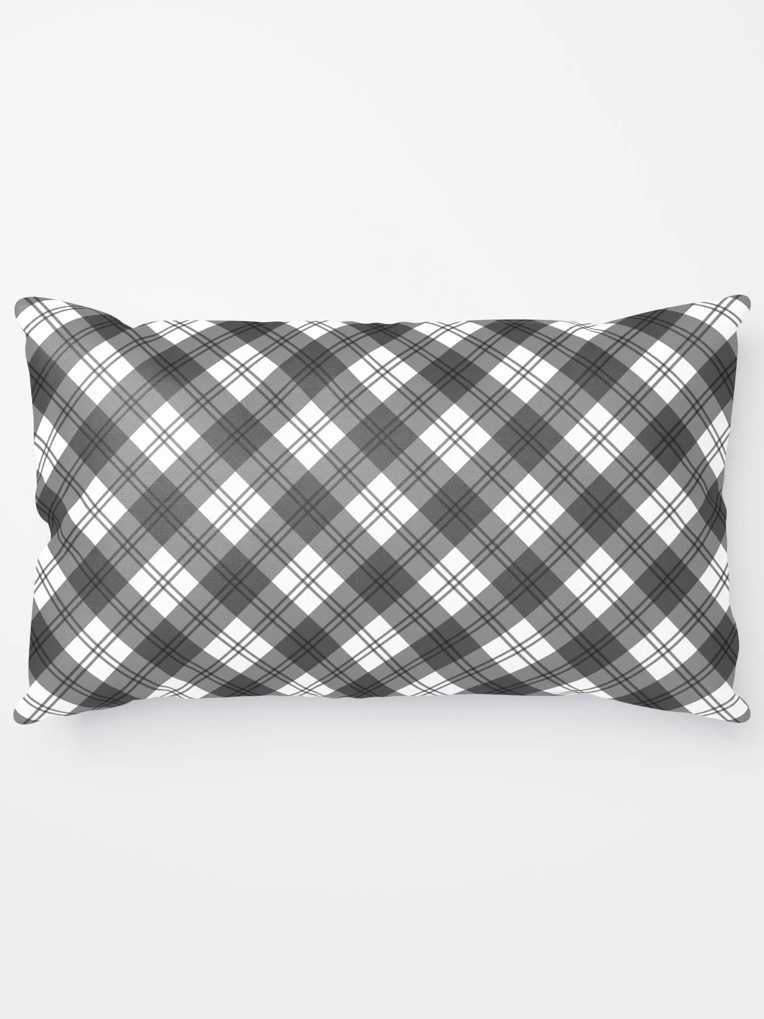Black/White Check Plaid Pillow product image (1)