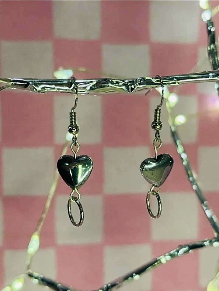 Metal Heart Earrings product image (1)