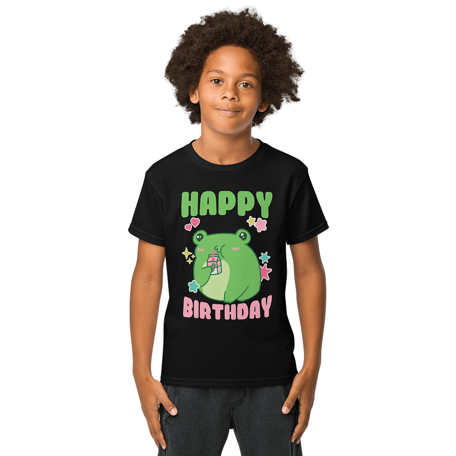 Happy Birthday (Cute Frog) T-Shirt For Kids product image (1)
