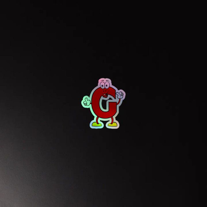 G Holographic Cartoon Character Sticker product image (4)