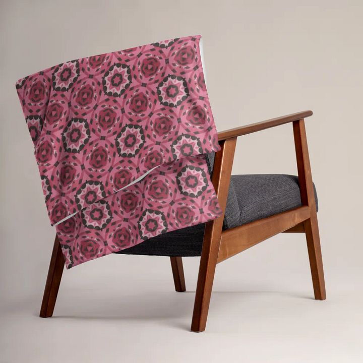 Pink & Black Octagonal Throw Blanket product image (2)