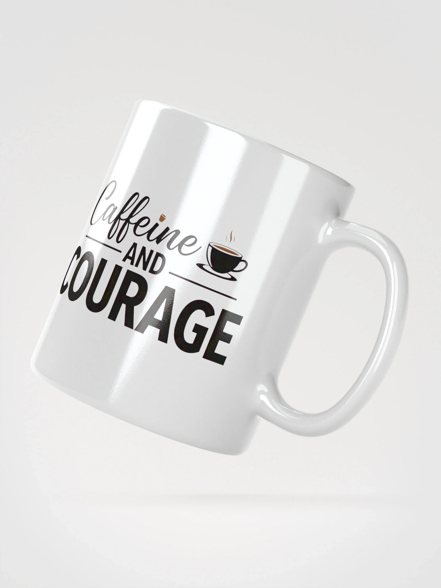 Caffeine and Courage Mug – Bold Coffee Cup for Morning Motivation & Daily Inspiration product image (3)