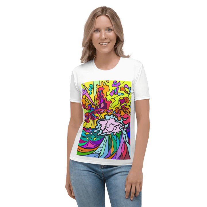 Vibrant Fusion Women's All-Over Tee - Wave at Sunset product image (1)