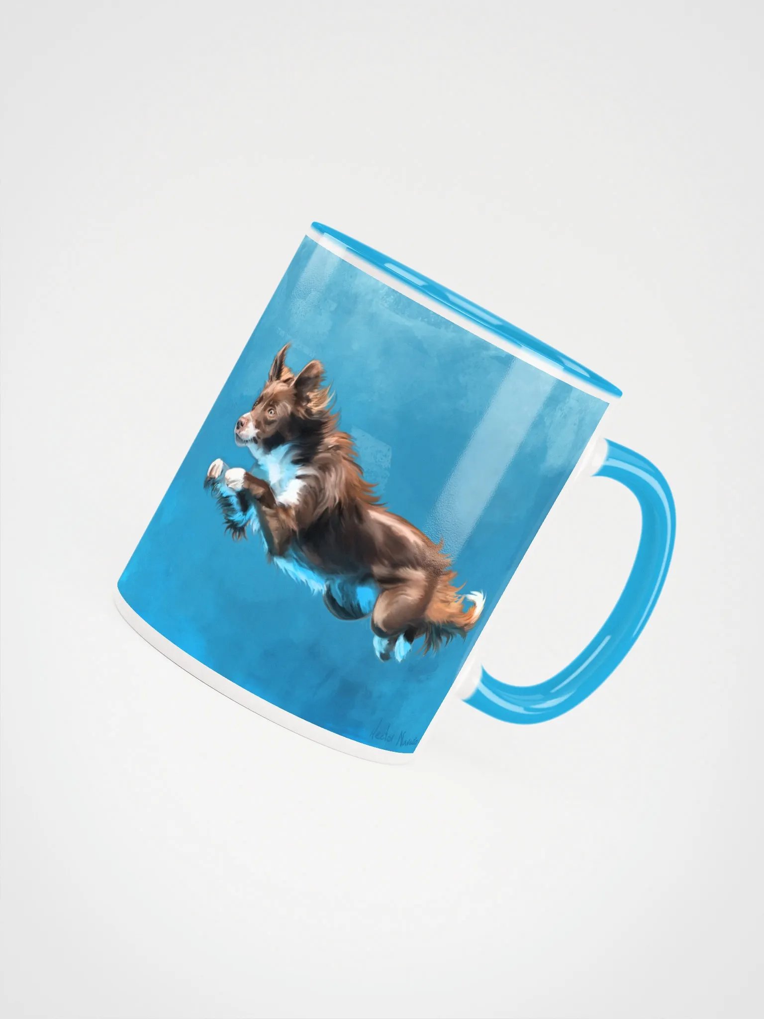Haven the dock diving champ, colored rim mug product image (17)