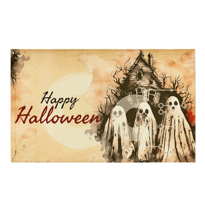 Pastel Ghosts Spooky Halloween Flag product image (1)