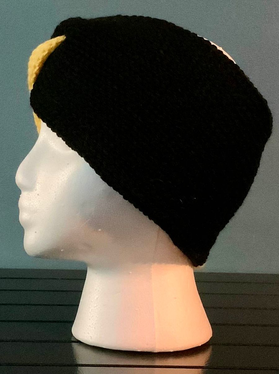 Black and Yellow Ear Warmers Regular Width product image (4)