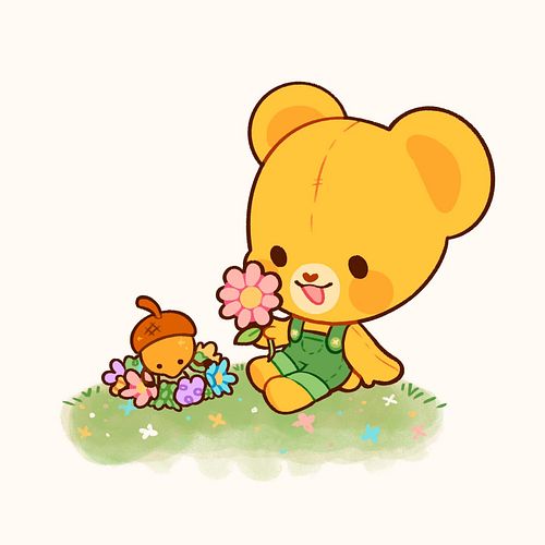 Buttons & a friend prepare for spring! 🌸

#cutearteveryday #bear