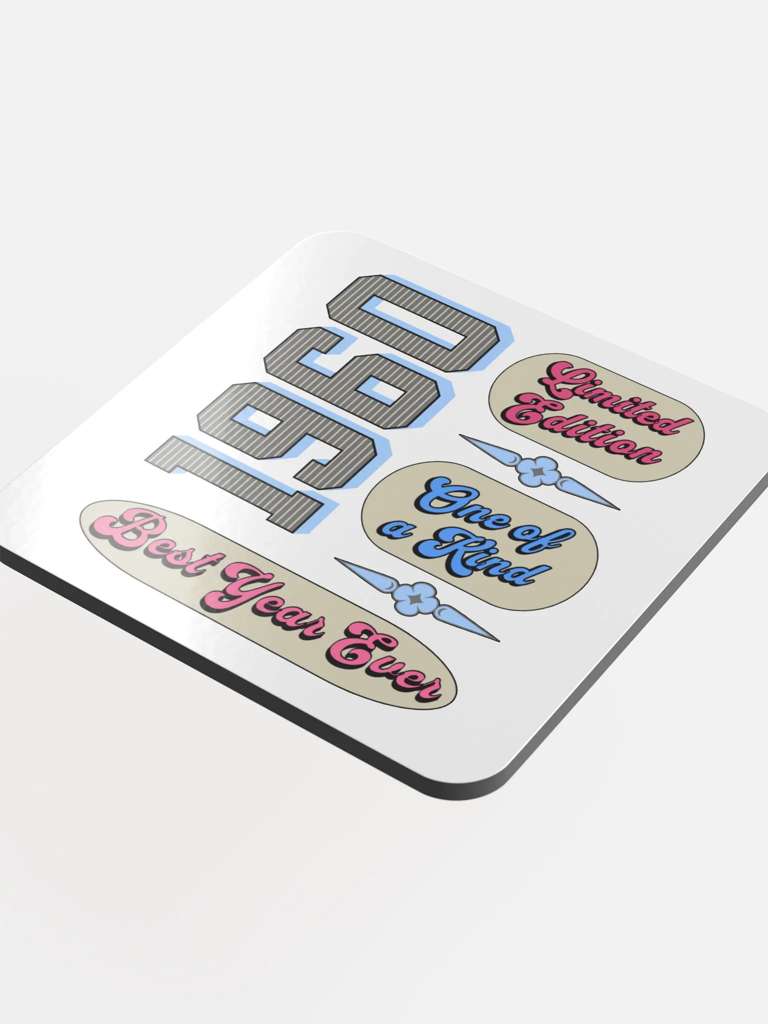 Best Year Ever 1960 Limited Edition Cork Coaster Set product image (1)