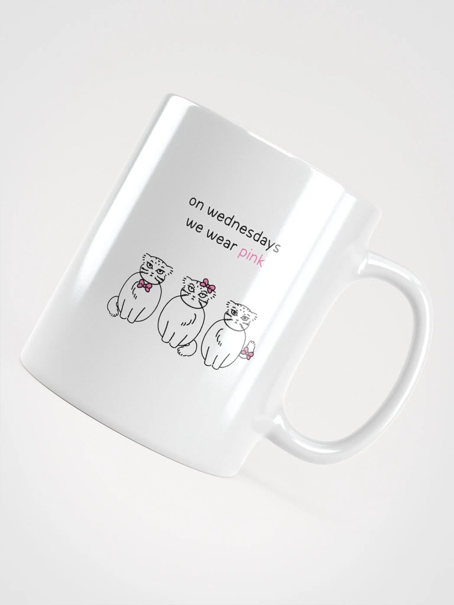 Pink Wednesdays Manul - White Mug product image (11)