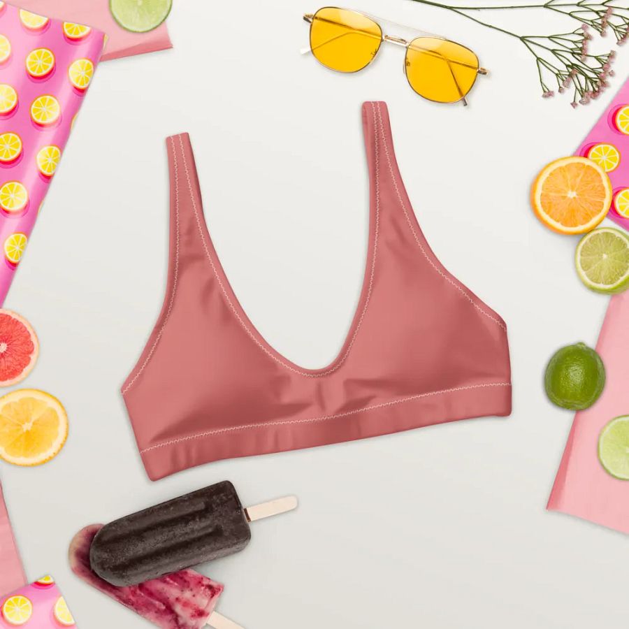 Cherry Blossom Pink Eco-Green Padded Bikini Top product image (3)