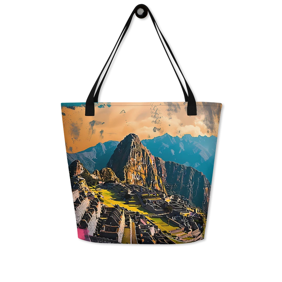 Tote Bag: Ancient Machu Picchu Artistic Travel Adventure Abstract Art Design product image (7)