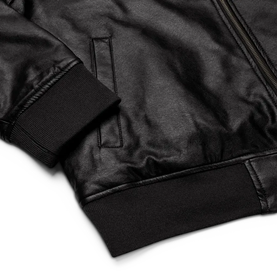 Certified Cool Faux Leather Bomber Jacket product image (9)
