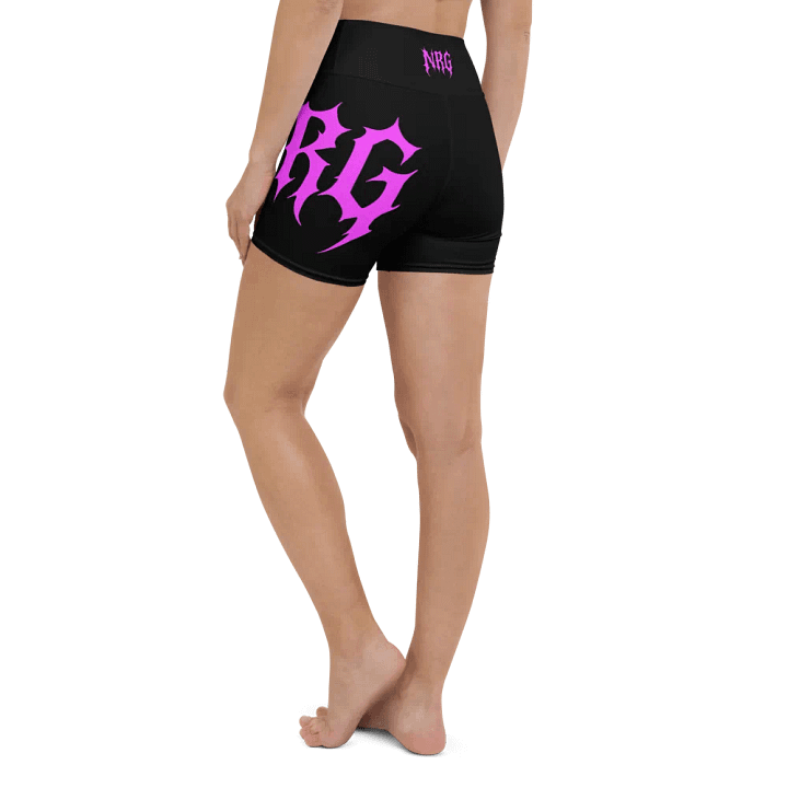 Women's NRG Yoga Shorts (Black/Neon Pink) product image (1)