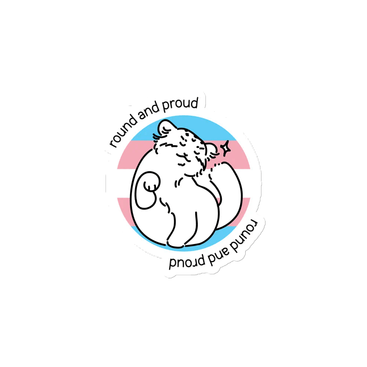 Round and Proud Manul Transgender Version - Magnet product image (2)