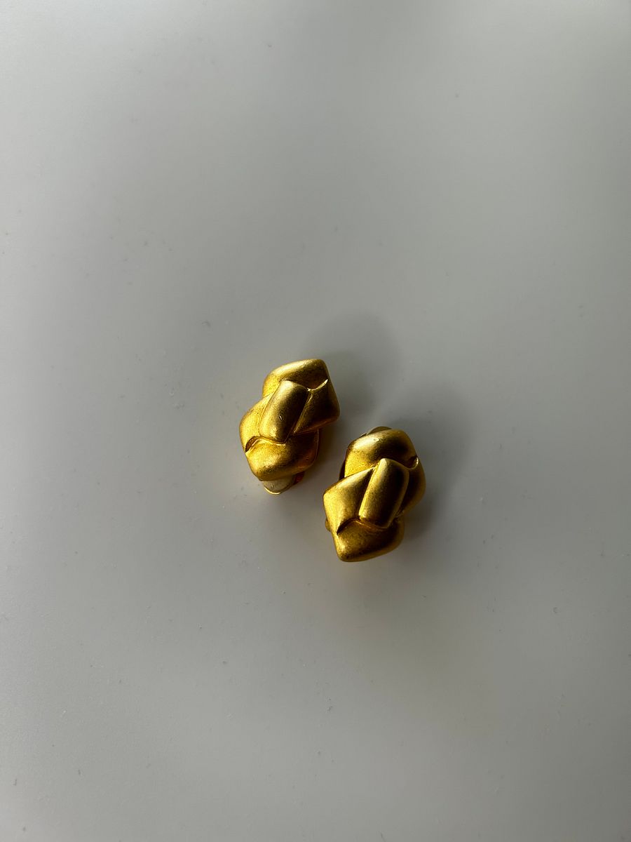 Vintage Givenchy Gold Tone Clip On Earrings product image (3)