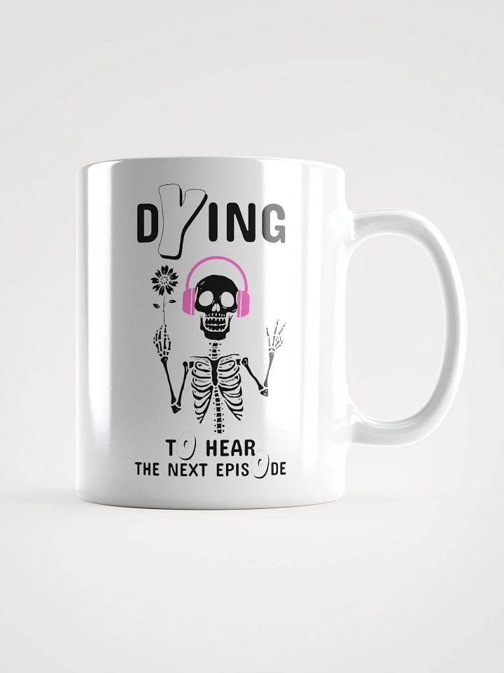 Skeleton Listening To A True Crime Podcast Coffee Mug product image (2)
