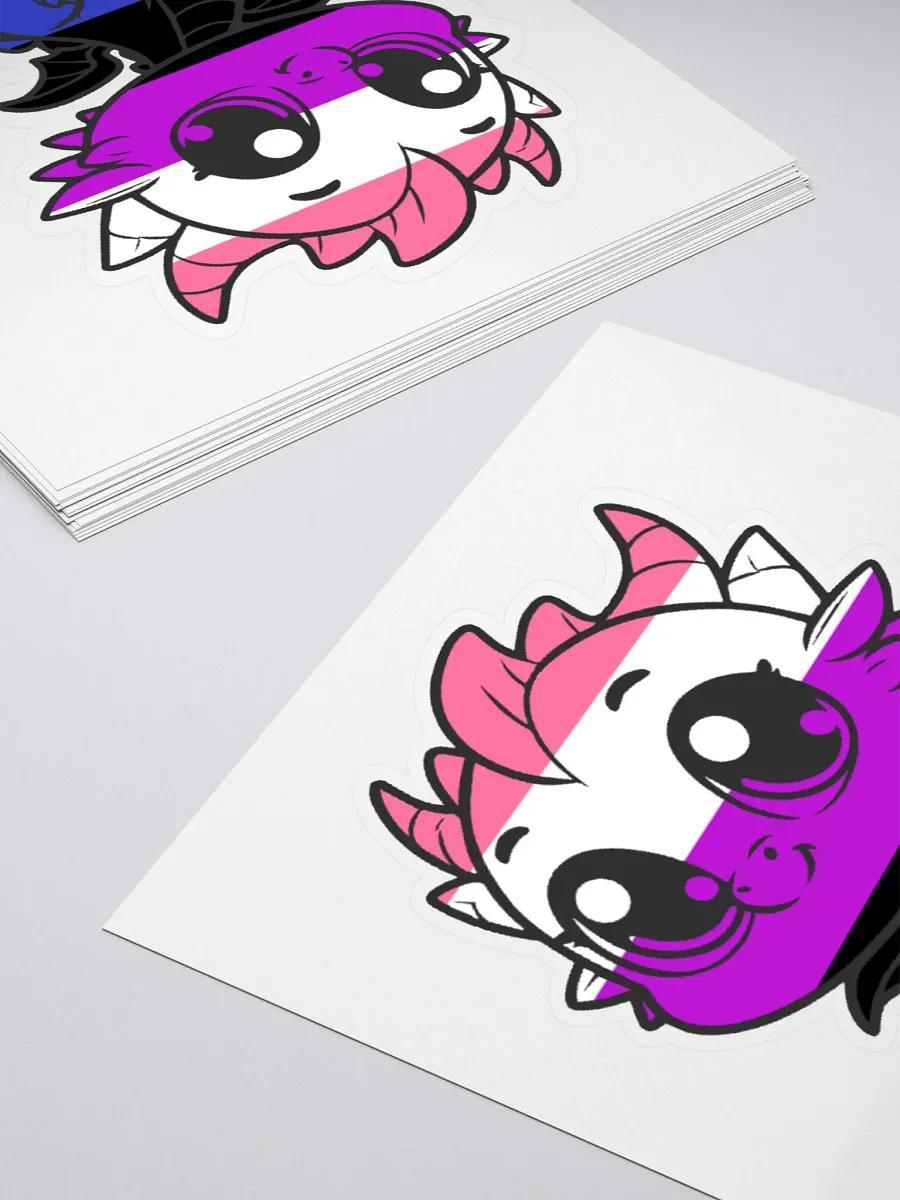 Genderfluid Pride Dragon Sticker product image (16)