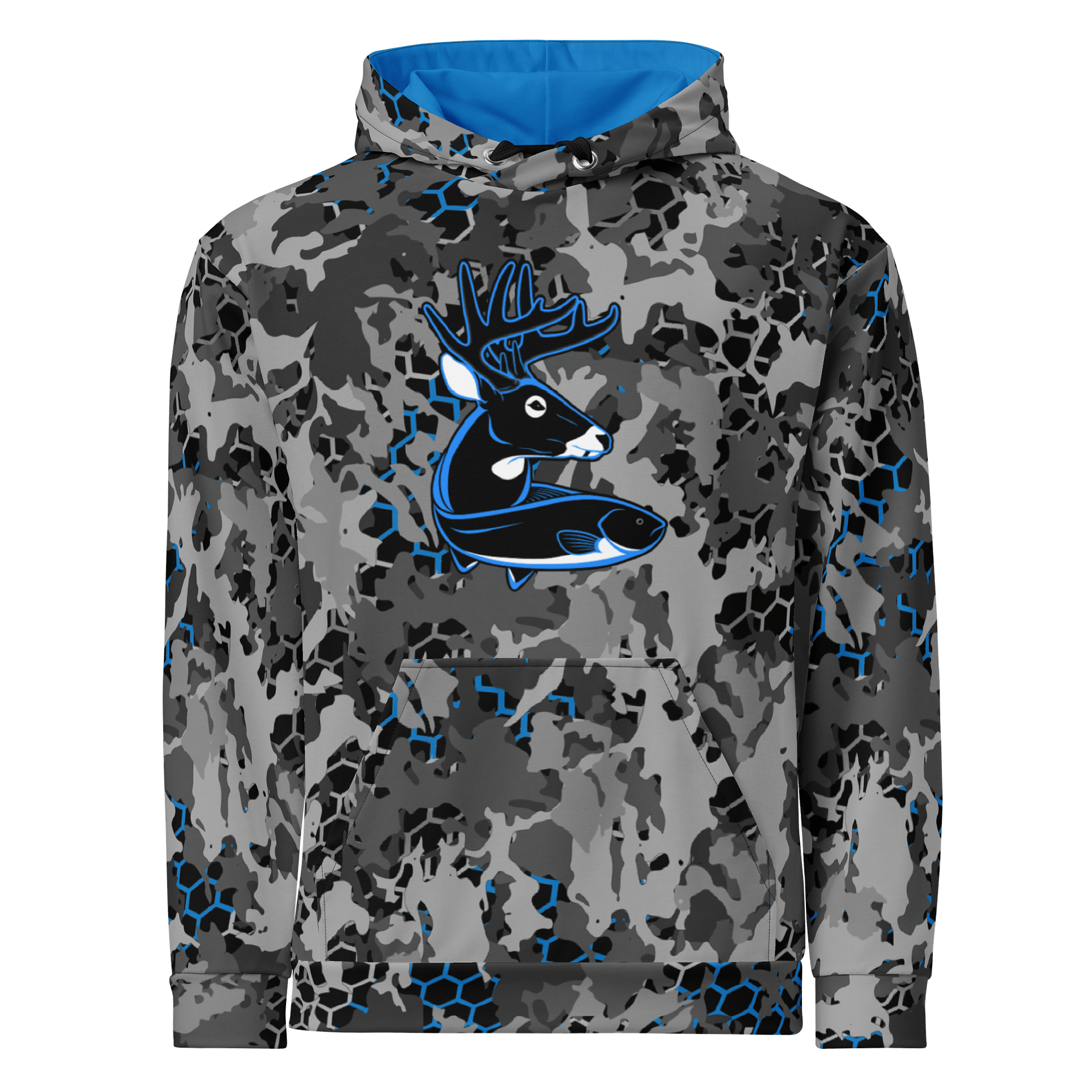 Blue Camo Honeycomb Hoodie product image (1)